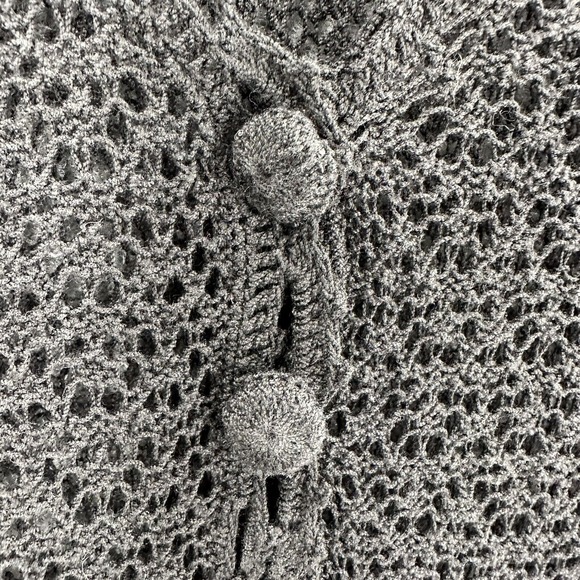 April Cornell Crochet Vest Womens Small Black Midi Cotton‎ Blend - Picture 4 of 9